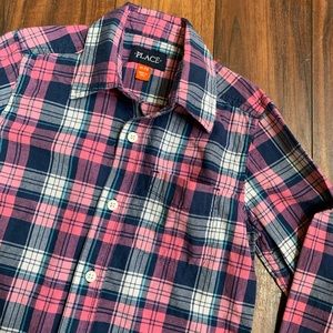 Plaid button down shirt